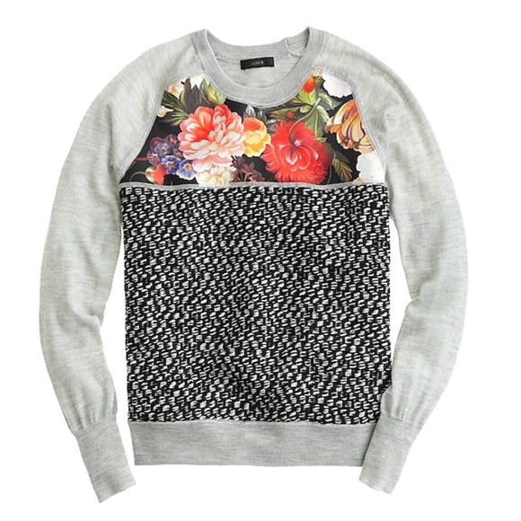 J. Crew Sweaters - J. Crew Merino wool-silk mixed media sweater